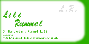 lili rummel business card